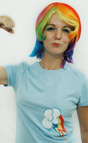 rainbow cosplay wig