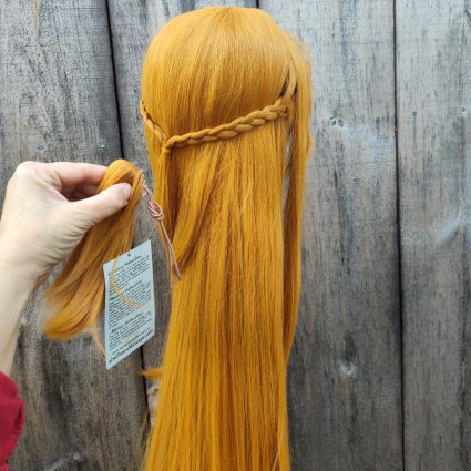 Asuna cosplay wig braid and clip view